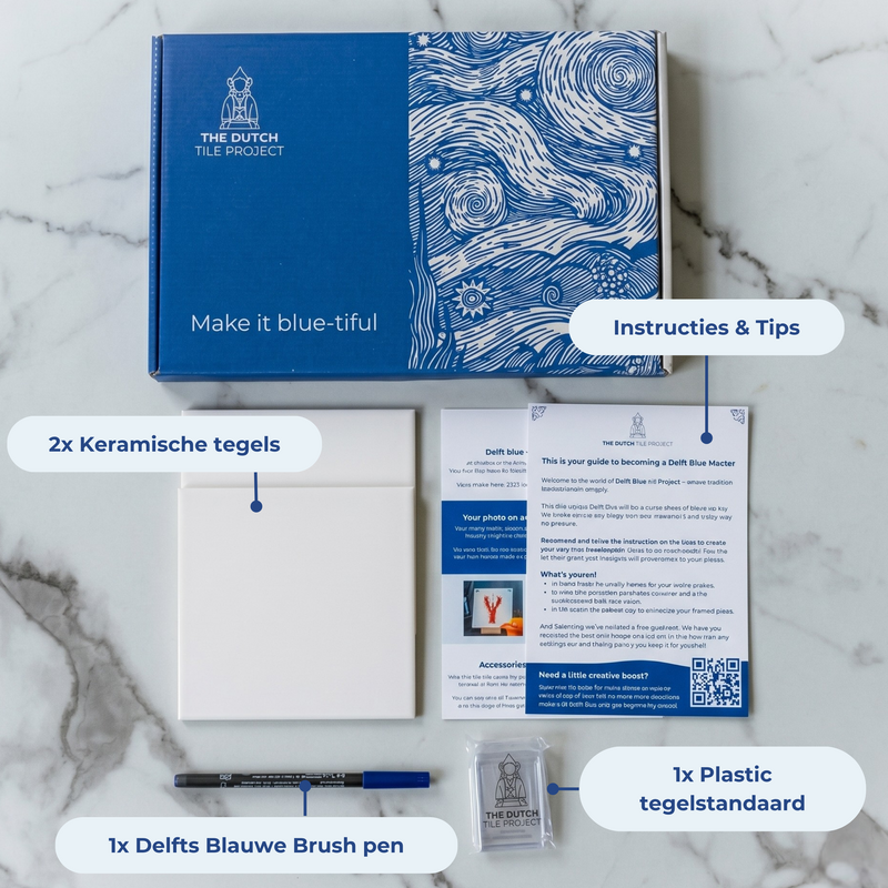 Niebieski zestaw do majsterkowania Delft