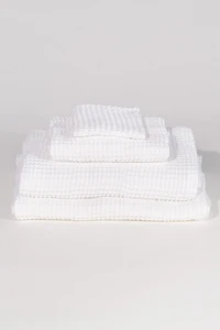 Neunest Waffle Cotton - Modal Towel Set - White