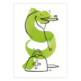 Get well soon card green