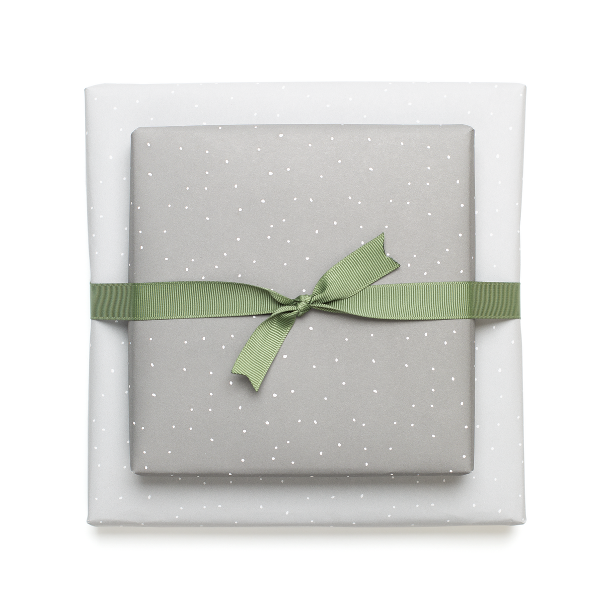 Lichtgrijs verpakking papier met punten - ideaal als inpakpapier voor bruiloft of voor geschenken voor geboorte of doop, neutraal inpakpapier