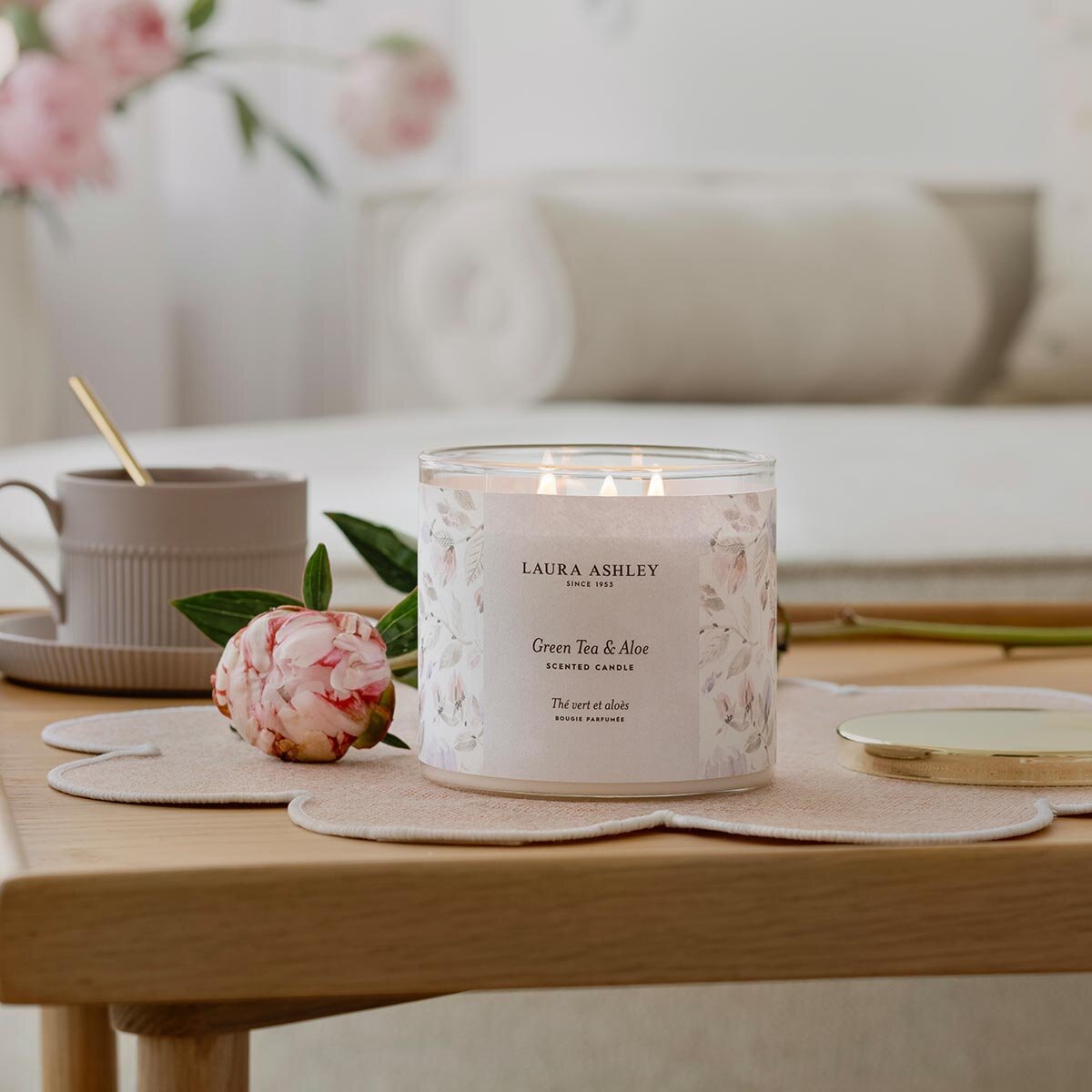 Duftkerze Laura Ashley Tè verde e aloe - 400g