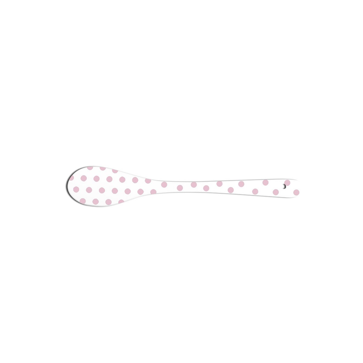 Porseleinen lepel Polka dot pastel roze 13,5 cm Isabelle Rose