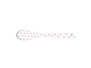 Porseleinen lepel Polka dot pastel roze 13,5 cm Isabelle Rose