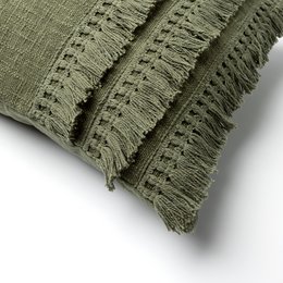 Dutch Decor FARA - Cushion cotton 40x60 cm Chive - green