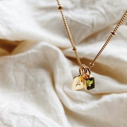 Ballchain halskæde 1x3 - forgyldt forgyldt