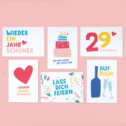 Ansichtkaart "29❤️ Forever" gemaakt van gerecycled papier