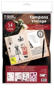 54 VINTAGE CLEAR STAMPS