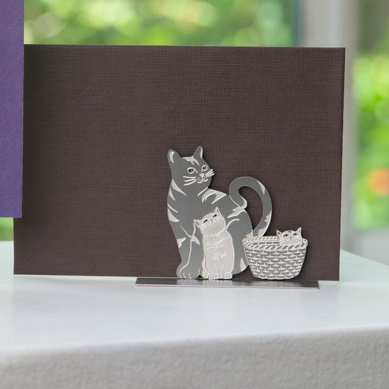 magnetic metal photo holder - cat mimine 