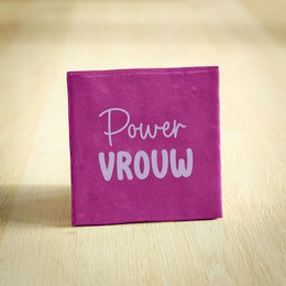 Tegeltje - Powervrouw | Paars & Lila | 10x10cm