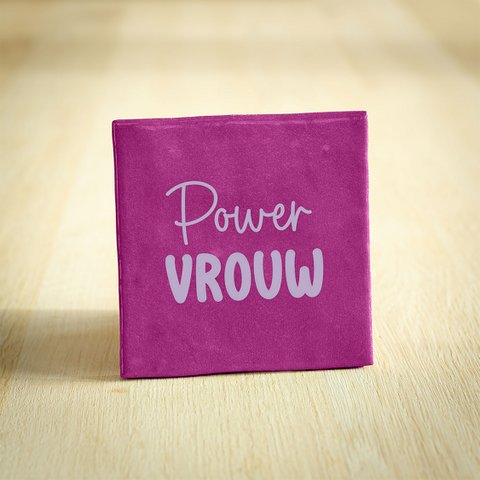 Tegeltje - Powervrouw | Paars & Lila | 10x10cm