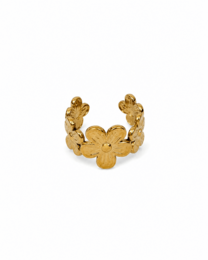 Bloom - Ear Cuff Fiori in Acciaio placcato oro 18k
