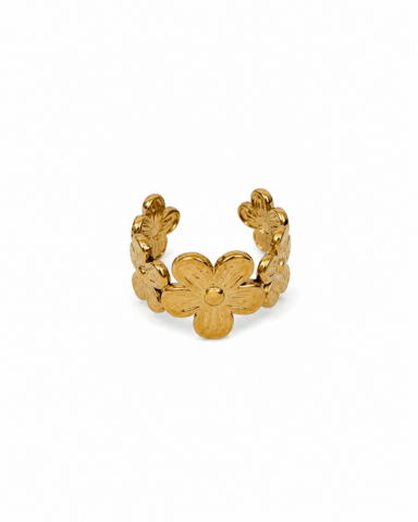 Bloom - Ear Cuff Flowers in 18k gold plated steel