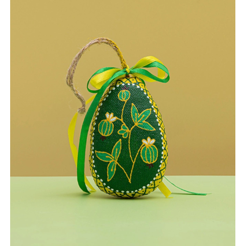 Small green Easter Egg with berries