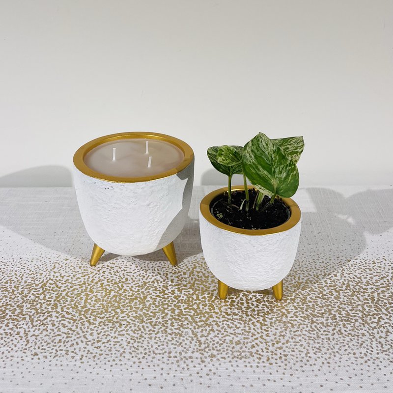 Candela / vaso di fiori in oro bianco