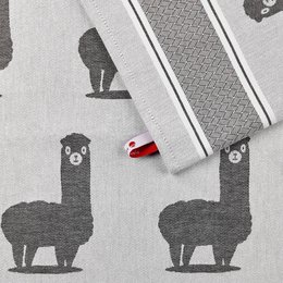 Küchenhandtuch Mini-Alpaka-Grau aus Baumwolle
