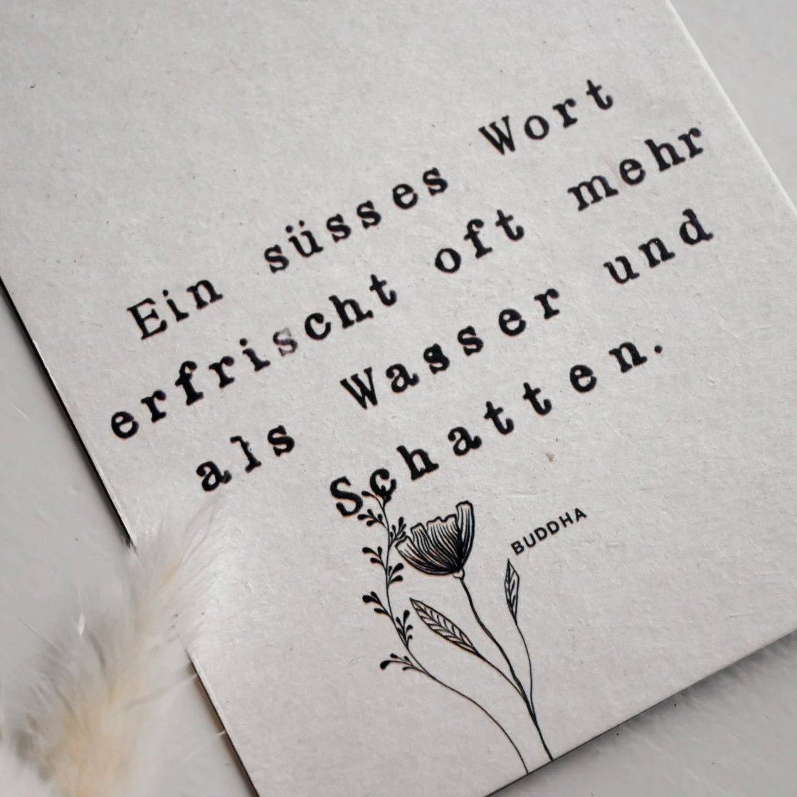 Stamped Postcard "Suesses Wort - Buddha"