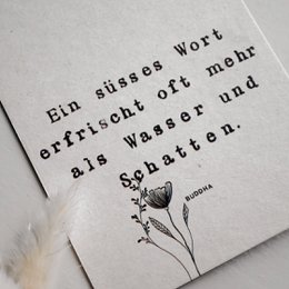 Stamped Postcard "Suesses Wort - Buddha"
