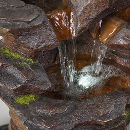 Fountain XL- Niagara - Indoor and Outdoor Waterfall 5 Levels - Fountain Garden Terrace Living Room Nature Zen LED Light