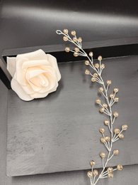 Enredadera de pelo de cristal de cristal dorado claro con elección de alambre