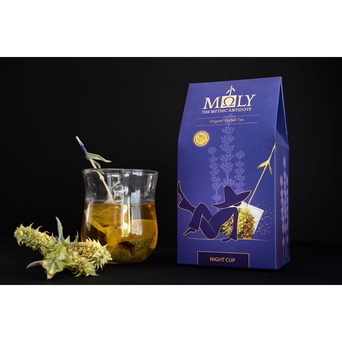 MΩLY "Night Cup" – Té de hierbas con tallo de hierbas naturales