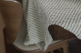 100% hør dug (250x145 cm) Grønne striber