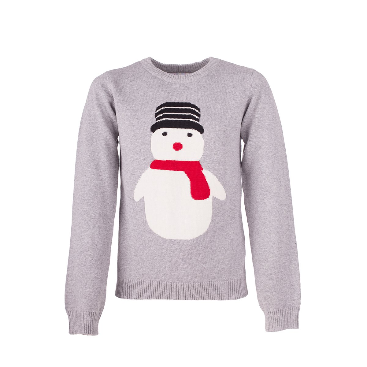 Christmas Sweater Kids - Snowman Grey