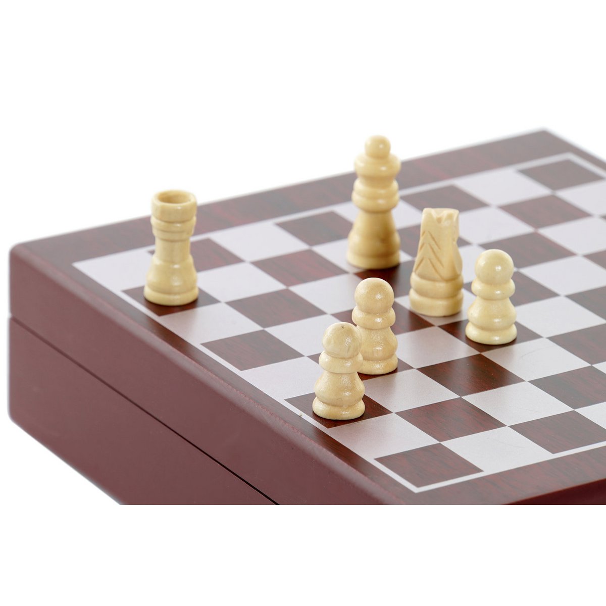 VINO SET 5 MDF INOX 15X17X4,5 AJEDREZ RC185247