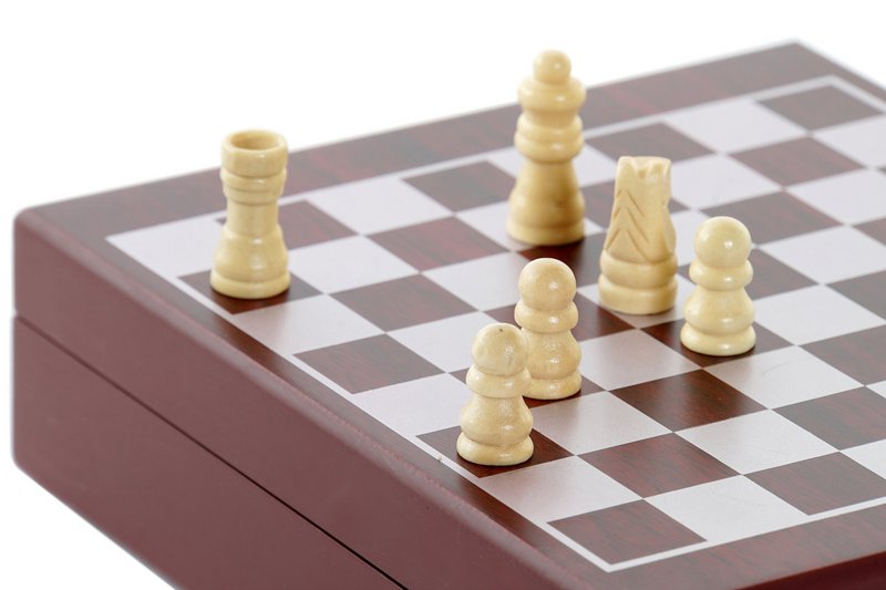 VINO SET 5 MDF INOX 15X17X4,5 AJEDREZ RC185247