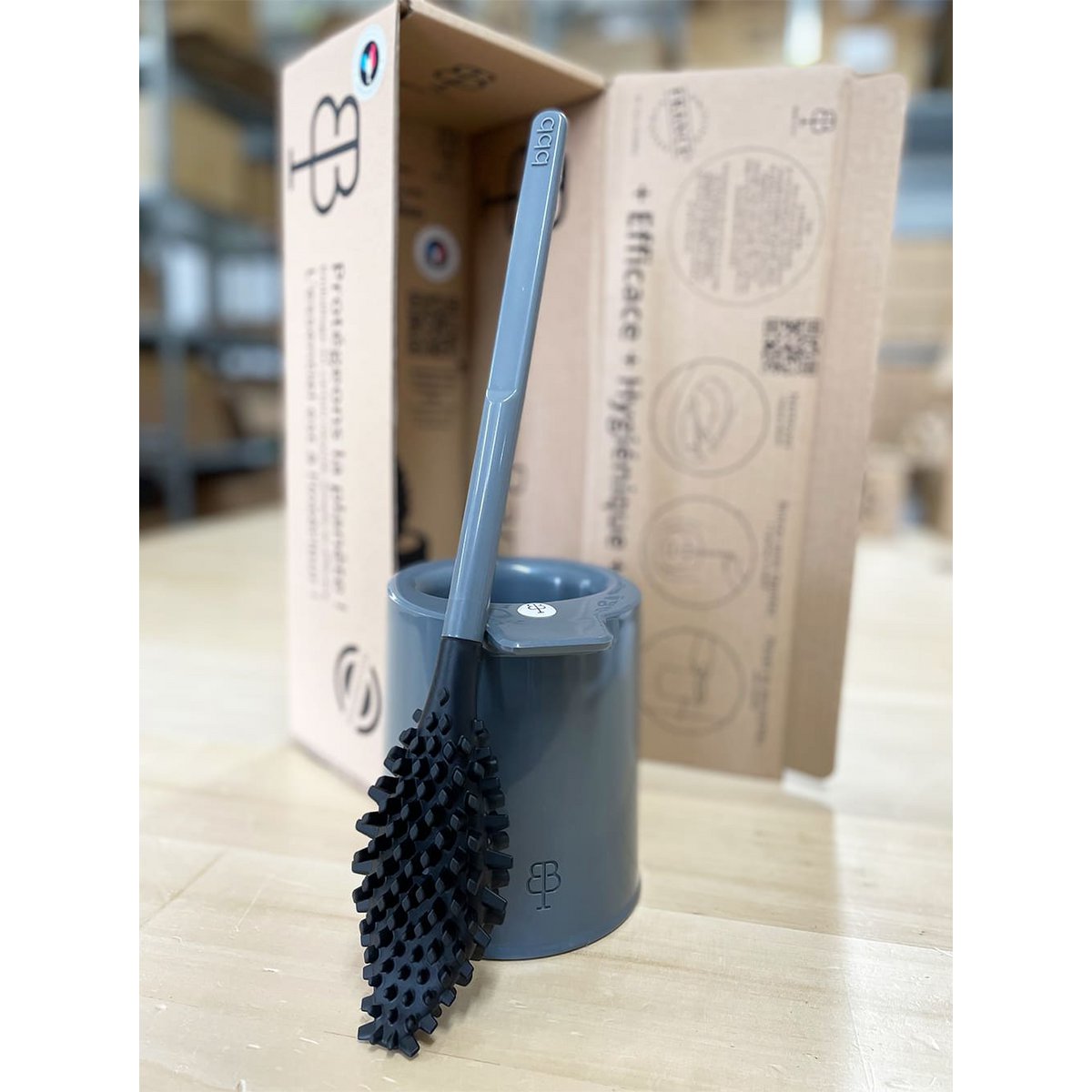 bbb La Brosse WC Bio-Sourcées Et Recyclées Gris Orage