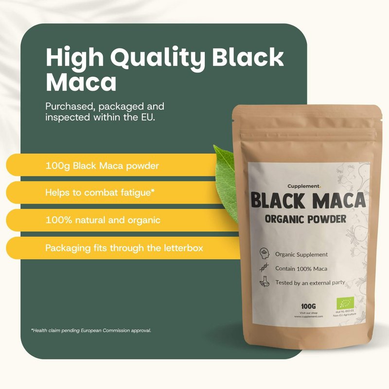 Sort Maca pulver økologisk - 100 gram