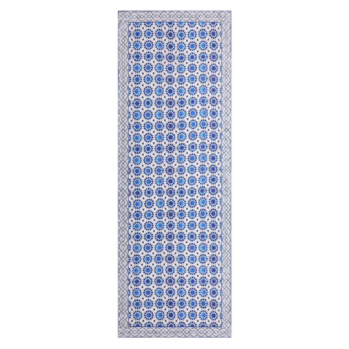 Blue and Grey Silk Scarf Najma