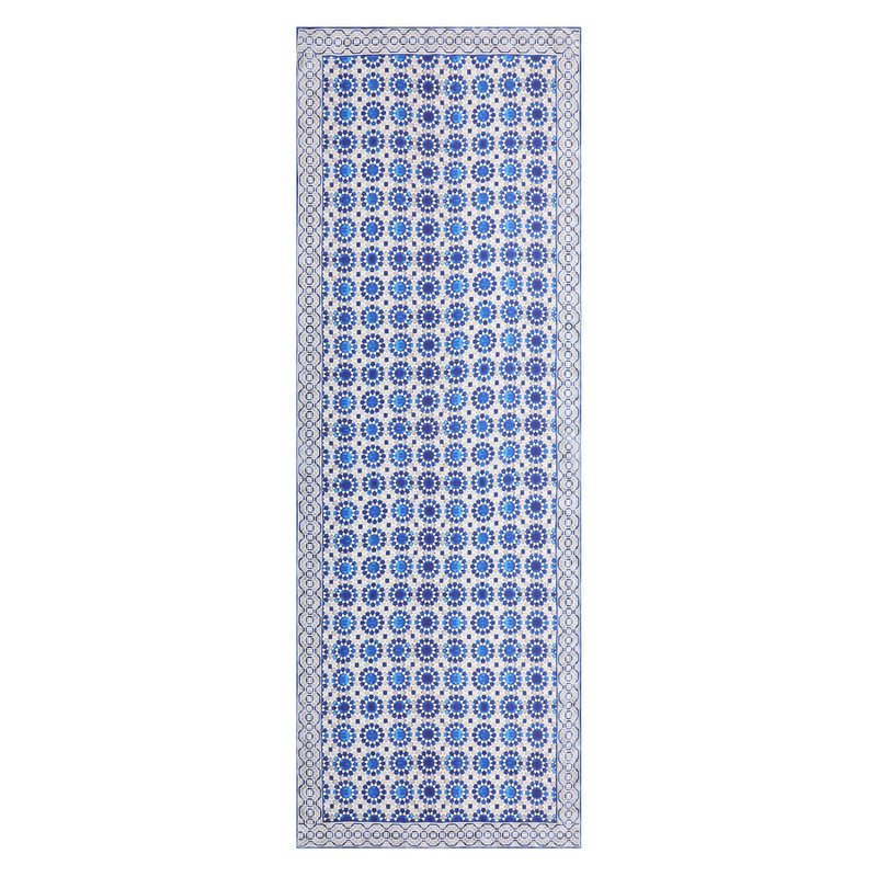 Blue and Grey Silk Scarf Najma