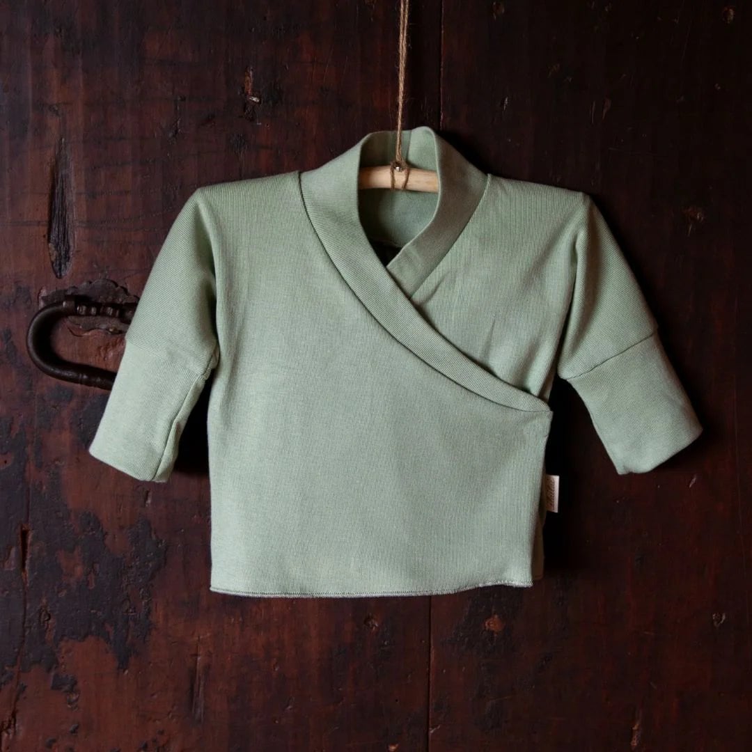 COMINUM KIMONO CHILD in Green Sage