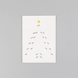 Carte postale Carte de Noël en pâte de bois Ted Dots