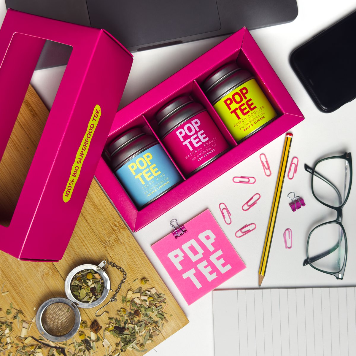 POP TEE Trio ProbierBox - Bio Superfood Tee