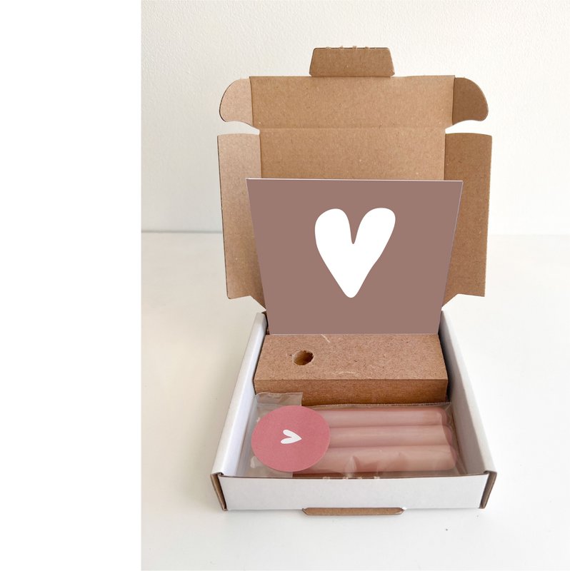 Geschenkbox Größe S - Herz Altrosa