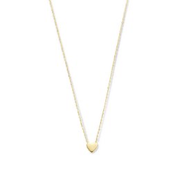 Regalo para ella New Bling 9NBG-0241 Collar de Oro - Mujer - Con Colgante Fijo - Corazón - 6 mm - 38 + 2,5 + 2,5 cm - 14 Quilates - Oro