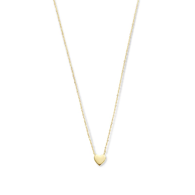 Regalo para ella New Bling 9NBG-0241 Collar de Oro - Mujer - Con Colgante Fijo - Corazón - 6 mm - 38 + 2,5 + 2,5 cm - 14 Quilates - Oro