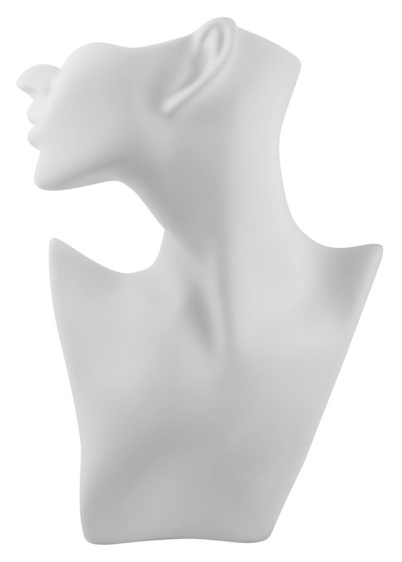 Büste, Kunststoff, weiß, 28 cm x 19 cm x 10,5 cm