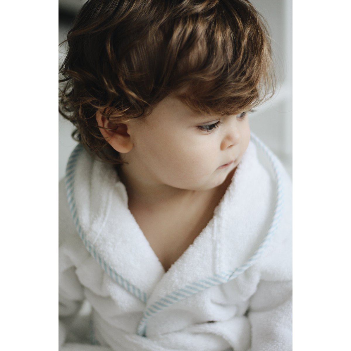 Bobbi Bathrobe - Pale blue stripe - Pale Blue Stripe