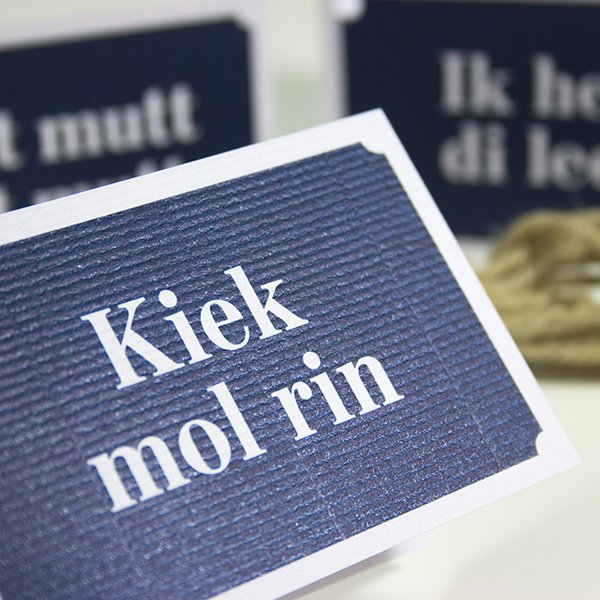Geschenkanhänger Kiek mol rin