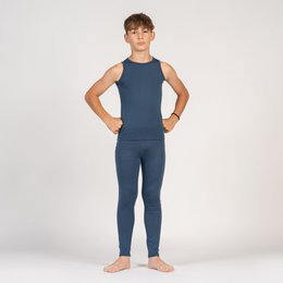 Dziecięca koszulka bez rękawów i dół z denimu Merino 160