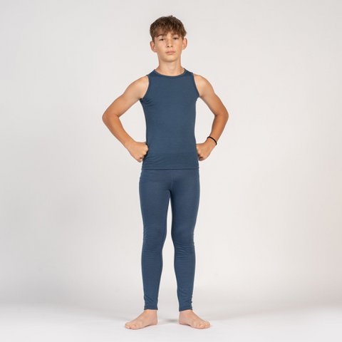 Kids Merino 160 Set Tanktop & Bottom Denim
