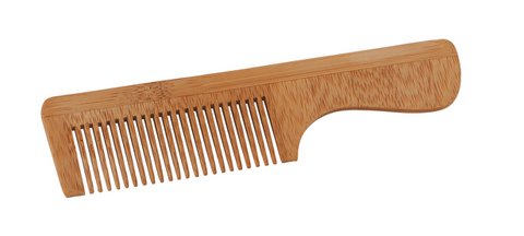 Bamboo hair comb with handle
