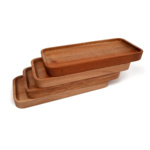 Handmade Tableware - Coffee Serving Tray 24x10 cm - Eco-friendly - Khaya Wood