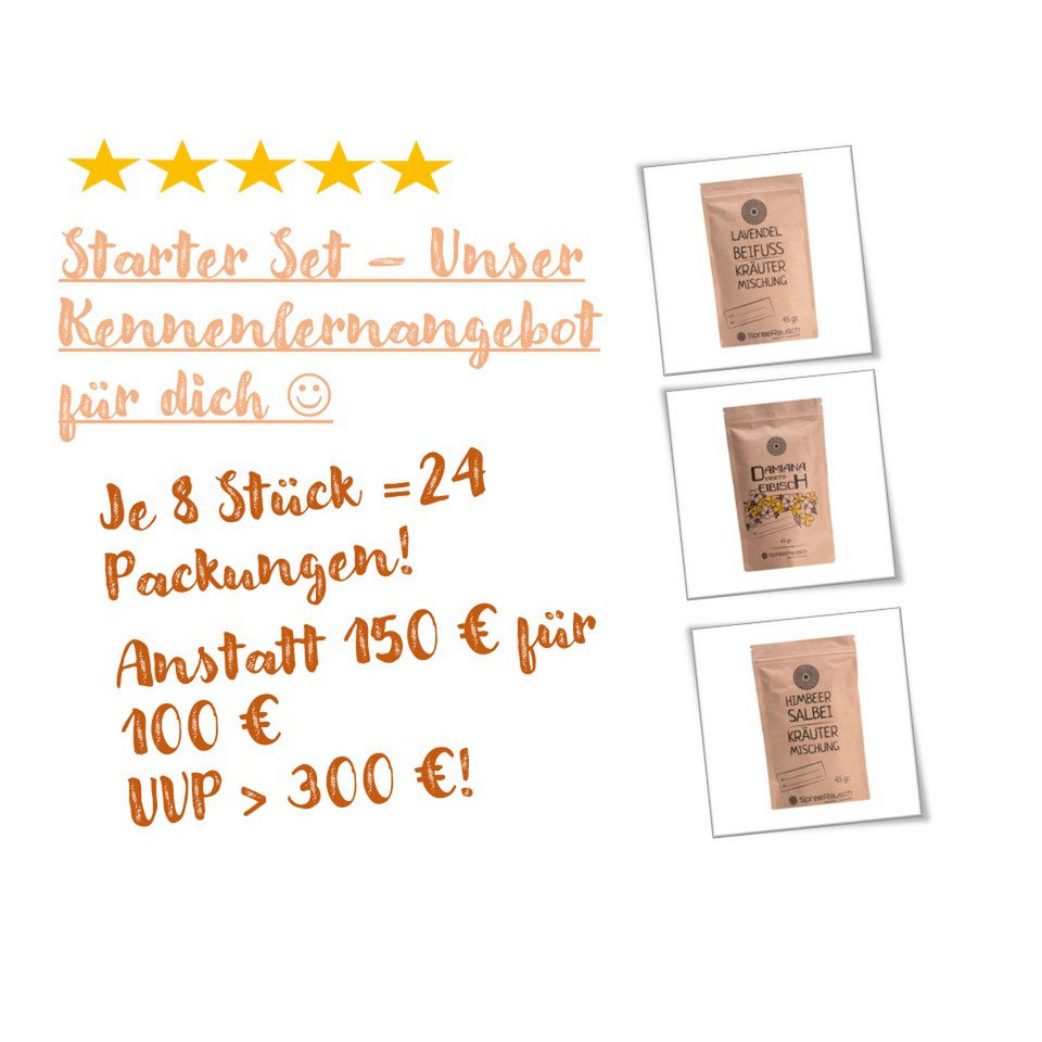 Starter set from SpreeRauch - 24 pieces, the original herbal mixture for many uses