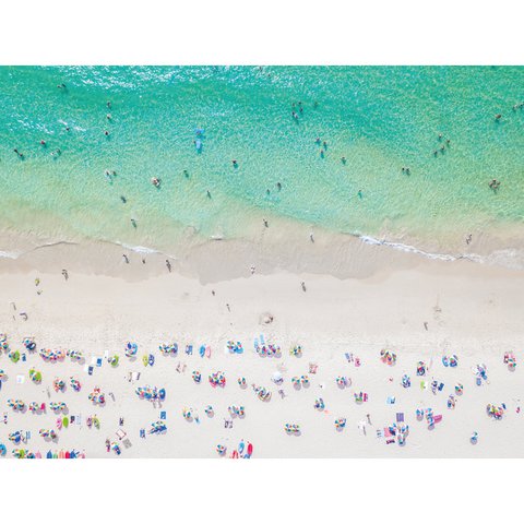 Magnetic marker board - Beach from above