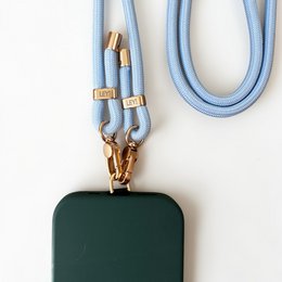 Mobile phone chain - light blue MESSE