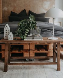 Muslin bed linen “Eliane” • Anthracite