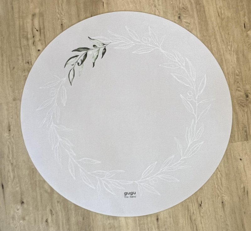 Natuurrubber mat Prime Olive Garden cirkel